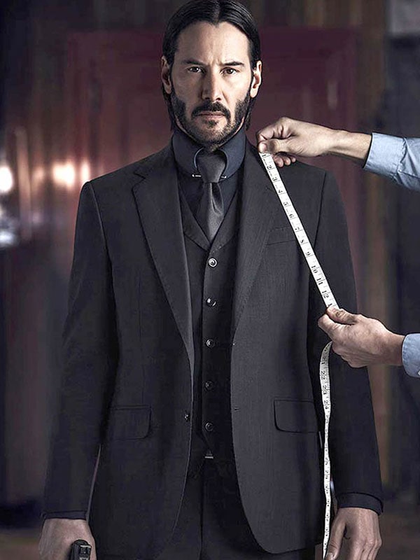 John Wick Keanu Reeves Three Piece Suit